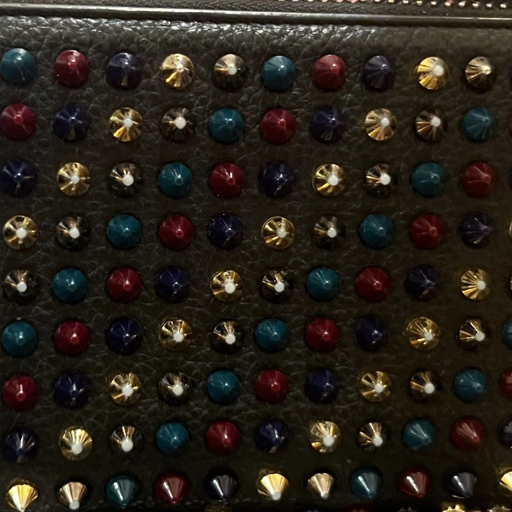 CHRISTIAN LOUBOUTIN Panettone wallet EMPIRE SPIKES in black/multi - Picture 11 of 11